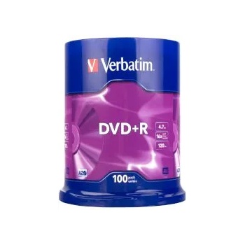 Image 1 of Verbatim DVD+R 4, 7GB 16X Cake 100 броя