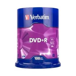 Verbatim DVD+R 4, 7GB 16X Cake 100 броя