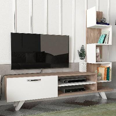 TopMebel Телевизионна маса Ceren меламин в бял - кордоба 149, 5x31x131, 6см