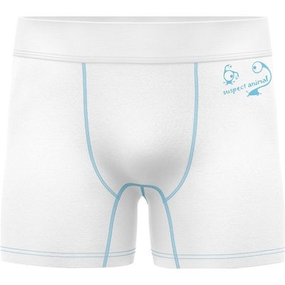 Suspect Animal dětské funkční trenýrky bílá/sv.modrá Bamboo Heavy bílá