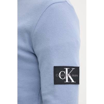 Calvin Klein Памучен суичър Calvin Klein Jeans в синьо с апликация J30J323485 (J30J323485)