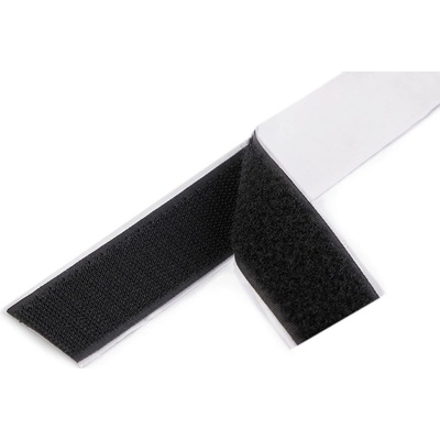 Suchý zip háček + plyš samolepicí šíře 30 mm METRÁŽ - černá