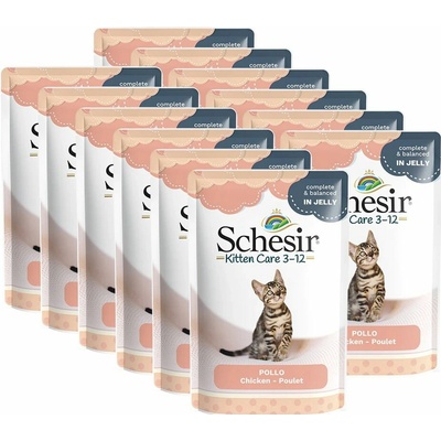 Schesir Cat kitten kuracie filety 12 x 85 g