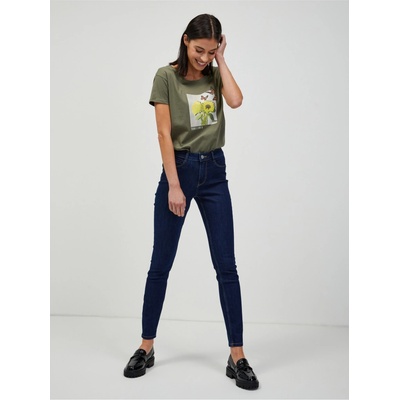 ORSAY Tmavě modré push up skinny fit džíny
