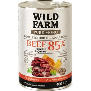 WILD FARM pure mono Говеждо с тиква и киноа 400 г - монопротеинова храна за кучета