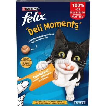 FELIX Felix Deli Moments течно лакомство за котки с пиле 4 x 10 г