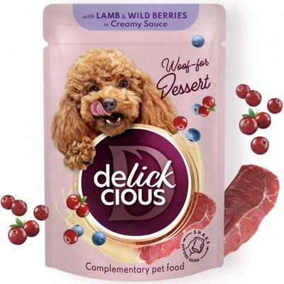 Delickious Vločky s jehněčím a lesními plody ve smetanové omáčce 80 g