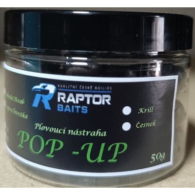 Raptor Baits POP-UP jednobarevné Jahoda 50 g 12mm