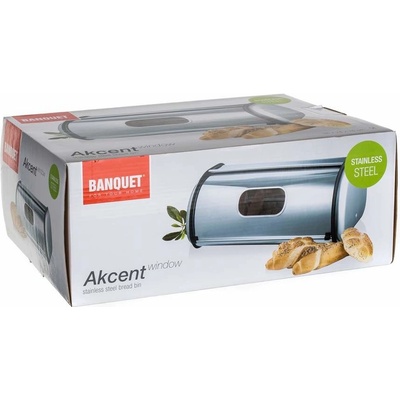 Banquet Chlebník nerezový AKCENT W 43,5 cm – Zbozi.Blesk.cz