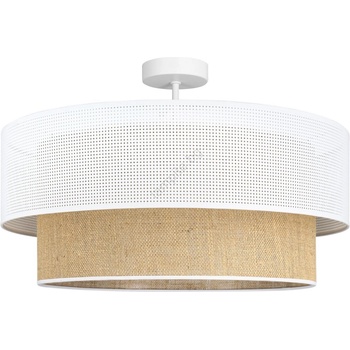 BELIS Плафон BORHO 1xE27/60W/230V бял/юта (BE0977)