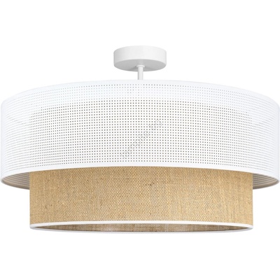 BELIS Плафон BORHO 1xE27/60W/230V Ø 50 см бял/юта (BE0977)