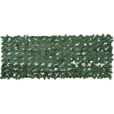 vidaXL Balkonová zástěna se mi listy 200 x 75 cm Tmavě zelená