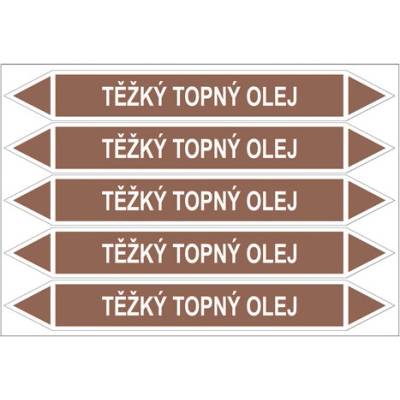 Značení potrubí, těžký topný olej PZG 008033