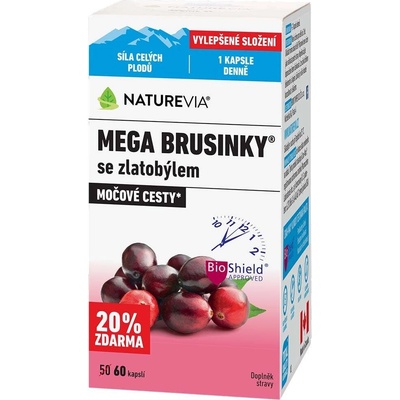 Swiss NatureVia Mega brusinky 60 kapsúl