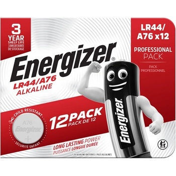 Energizer Клетка с копче energizer lr44/a76, алкална, 12 бр. в опаковка (e304263500)