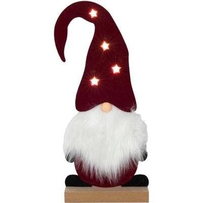 HIT Plstěná figurka 35cm skřítek LED světýlka