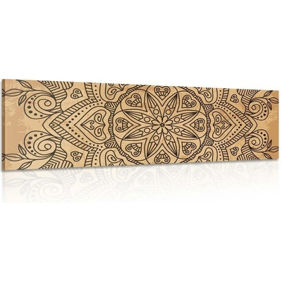 Obraz Mandala se starodávným nádechem - 90x30