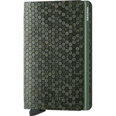 Secrid Кожен портфейл Secrid Slimwallet Hexagon Green (SHe.Green)