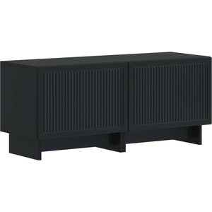 vidaXL ТВ шкаф Черно Инженерна дървесина (896016)