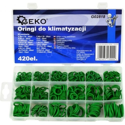 Sada těsnění o-kroužků pro klimatizaci 420ks GEKO, , , – Zboží Mobilmania