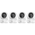 Ezviz europe b. v Комплект от 4 безжични мрежови камера за вътрешно видеонаблюдение Ezviz H6c, 4MP QHD, 4mm, Бял (Ezviz H6c 4MP 4 БРОЯ)