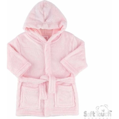 Kojenecký růžový župánek s reliéfním vzorem