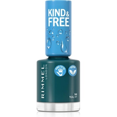 Rimmel Kind & Free lak na nehty 168 Teal Ivy 8 ml