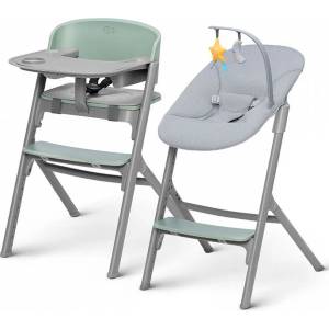 KinderKraft Комплект столче за хранене и шезлонг KinderKraft - Livy и Calmee, зелени (KHLICA00GRE0000) - baby