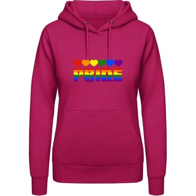 AWDis Pride mikina s Dúhovým dizajnom Pride zvodná ružová