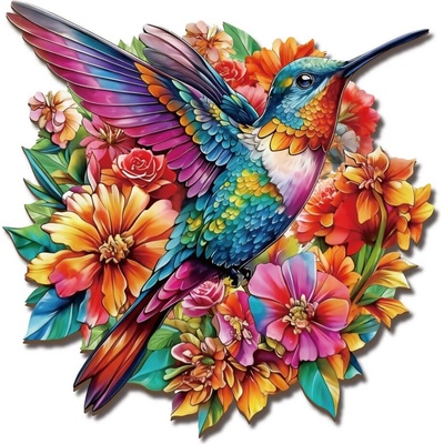 2Kids Toys Drevené puzzle Kolibrík