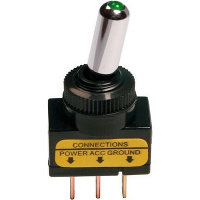 Spínač páčkový 12 V 20 A zelený Model 3 Lampa