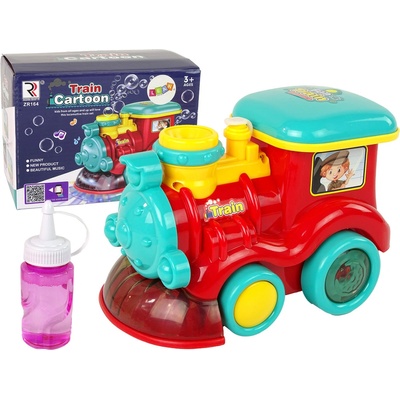 Lean Toys Bublifuk lokomotíva červená