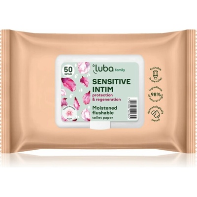 LUBA Family vlhčený Sensitive Intim 50 ks