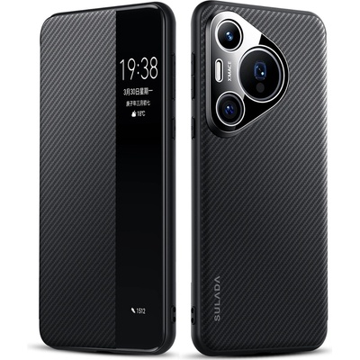 Huawei Калъф SULADA Kevlar за Huawei Pura 70 Pro- смарт капак с прозорец, кожена текстура и магнитна функция, различни цветове