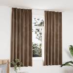 Pure Line Home Кадифени завеси в цвят бежов с перделък, 2 бр. , 140 x 175 см