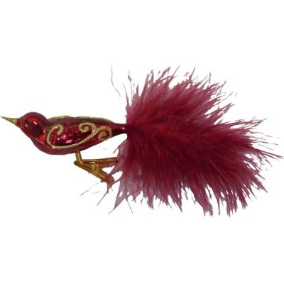 ORNEX Vtáčik sklenený červený 120 mm