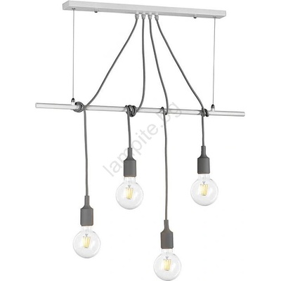 - Пендел WIRE 4xE27/15W/230V сив/бял (OL0515)