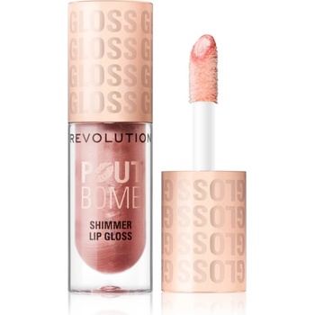 Revolution Beauty Shimmer Gloss блясък за устни с блестящи частици цвят Shine Pink 4.5ml