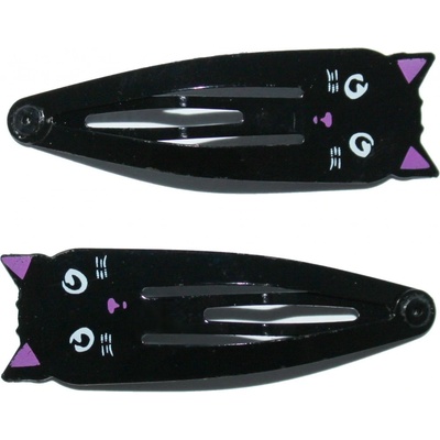 Sponky do vlasů kočky 2 ks černá