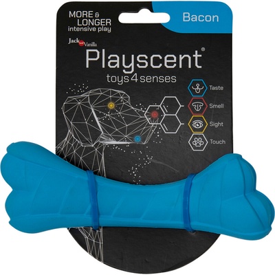Jack and Vanilla Playscent kost Bacon, modrá, 16 cm