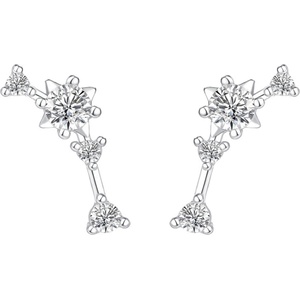 Silenti Jewelry Сребърни обеци "Съзвездие Лъв