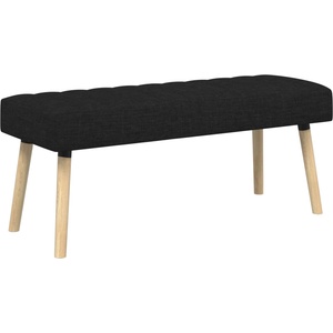 vidaXL Пейка с канали Черно 110 x 40 x 46 cm Текстил (42038489)