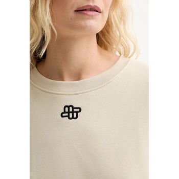 MUNTHE Памучен суичър munthe perne в бежово с изчистен дизайн 252111425263 (252111425263)