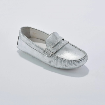 Blancheporte kožené mokasíny stříbrné
