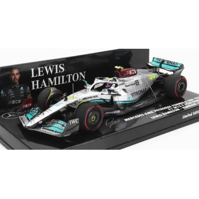 MINICHAMPS MERCEDES GP F1 W13E TEAM MERCEDES-AMG PETRONAS F1 N 44 3rd BAHRAIN GP 2022 LEWIS HAMILTON - SILVER GREEN 1:43