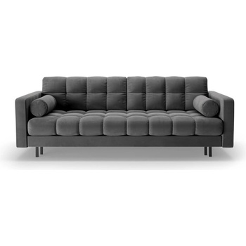 Cosmopolitan Design Тъмносив кадифен разтегателен диван с място за съхранение 222 cm Bali - Cosmopolitan Design (COS_3SF_51_F1_BALI6)