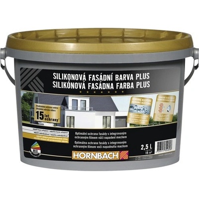 Hornbach Fasádní barva Plus silikonová bílá 2,5 l