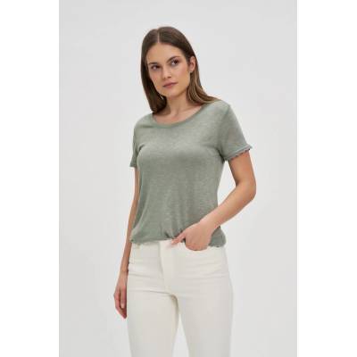Moodo Блуза с къс ръкав в маслинено Moodo Moodo | Zelen | ЖЕНИ | XXL