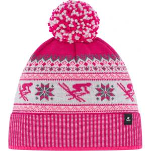 Eisbär Зимна шапка (beanie) Eisbär Retroski Pompon Beanie - Pittipink / White / Anthracite - размер One Size (904-5488-0311)