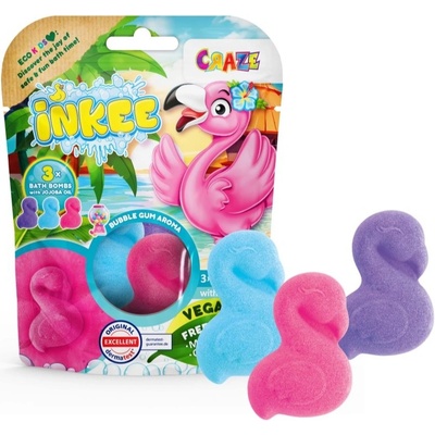 Craze INKEE Flamingo bomba do kúpeľa pre deti 3x55 g